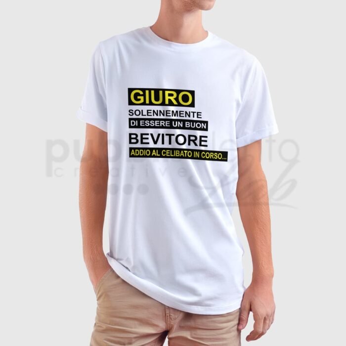 T-shirt Celibato Bevitore