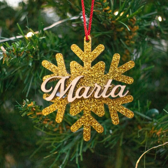 Decorazione fiocco di natale personalizzato 10 - immagine 1