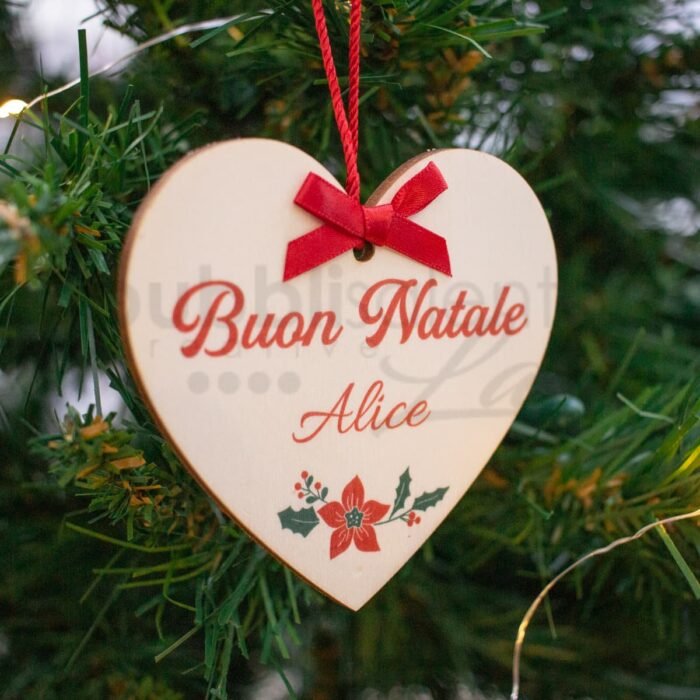 Decorazione di natale cuore personalizzato 13 - immagine 2