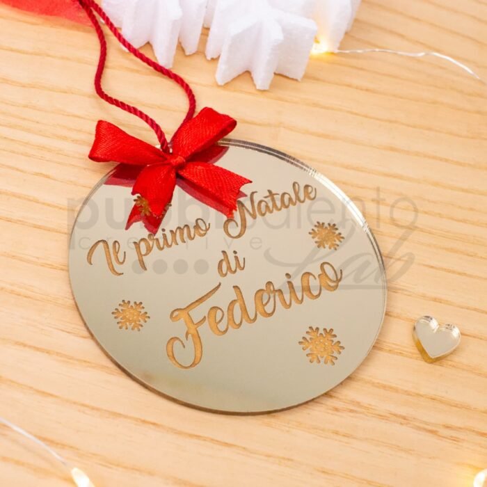 Decorazione pallina di natale personalizzata 01 - immagine 1