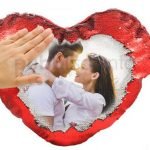 Cuscino cuore glitter