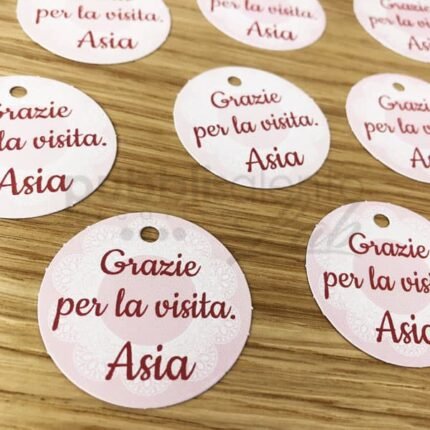 Tag tondi in carta