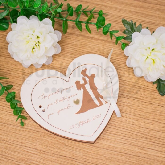 Portasoldi in legno cuore - immagine 1