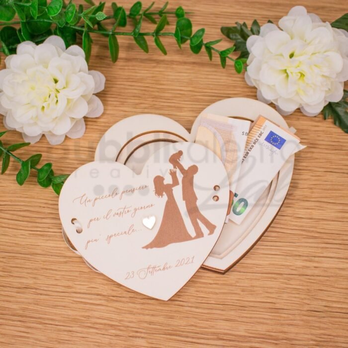 Portasoldi in legno cuore - immagine 2