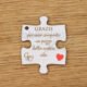 Tag puzzle in legno segnaposto