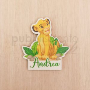 calamita con simba in legno