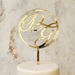 Cake topper iniziali cerchio