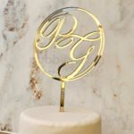 Cake topper matrimonio iniziali sposi