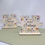 Segna tavolo in legno puzzle matrimonio