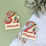calamita pinocchio in legno con nome