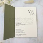 partecipazione di matrimonio con iniziali