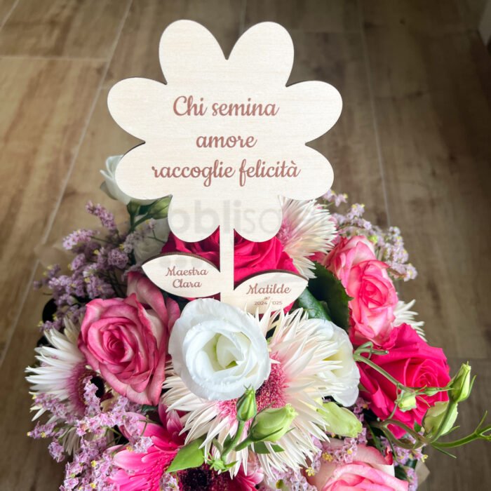 Targhette in Legno per Maestre da Inserire nei Vasi