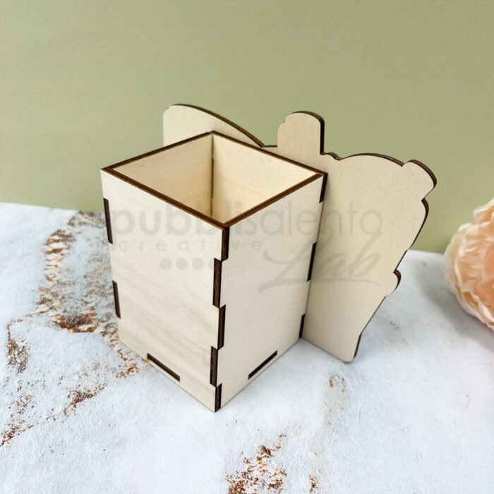 porta penne in legno