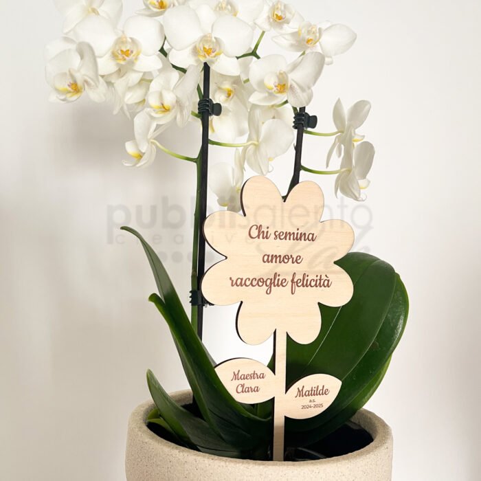 Fiore in Legno con Dedica