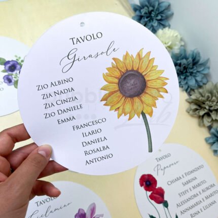 Cartoncino tondo per Tableau personalizzato