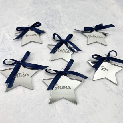 Tag Stella segnaposto in plexiglass