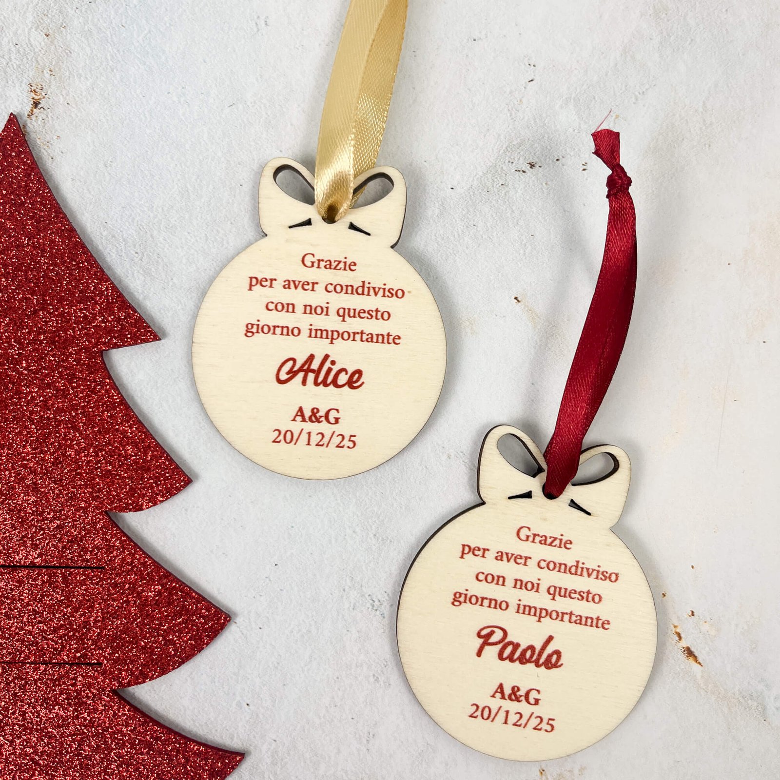 Segnaposto pallina natale Segnaposto pallina natale personalizzata
