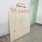 pannello in legno con foto 1 anno